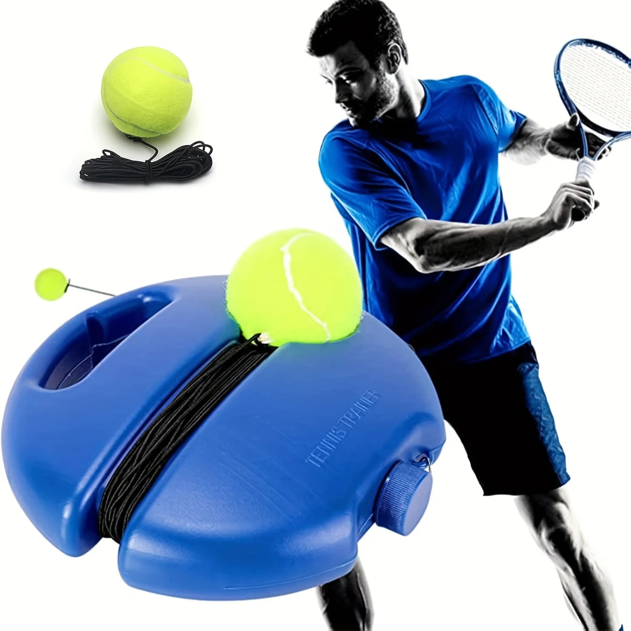 Solo Tennis Trainer Rebound Ball with String – Perfect for Self-Practice